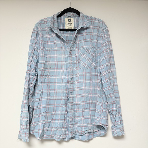Levi's‎ Men's Blue Flannel Size XL - Picture 1 of 6